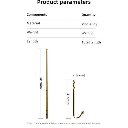 Anal Hooks LOCKINK Anal Adjustable AllNight 3867 Hook Golden Set 0812